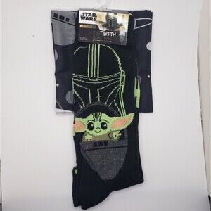 STAR wars The Mandalorian grogu crew socks bandana set